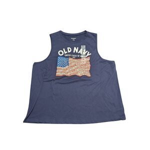 NWT Old Navy Unisex 2022 "United States of All" Flag Graphic Tank Top for Kids X